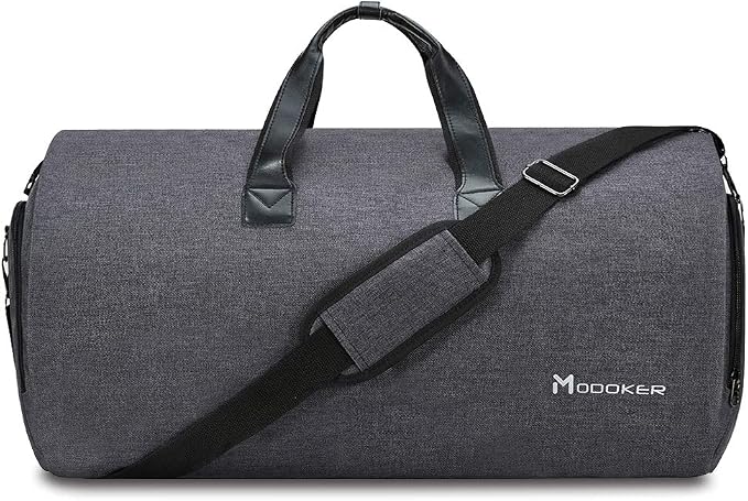 Convertible Garment Bag with Shoulder Strap, Modoker Carry on Garment Duffel Bag by Modoker