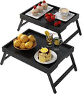 Bed Tray Table with Folding Legs, Bamboo Breakfast in Bed by Unknown
