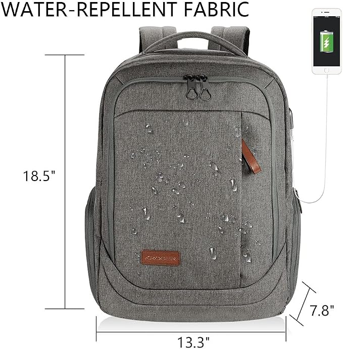KROSER Laptop Backpack Large Computer Backpack Fits up to 17.3 Inch Laptop - Image 3