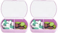 2PCS Small Pill Case Travel Pill Box Cute Pill Organizer by INVODA