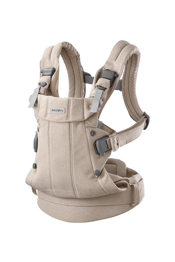 BabyBjörn Baby Carrier Harmony, Woven mélange, Light Beige | 3-in-1 Ergonomic by BabyBj%C3%B6rn