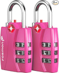 Fosmon TSA Approved Pink Locks for Luggage. Cute Locker Suitcase Lock by Fosmon