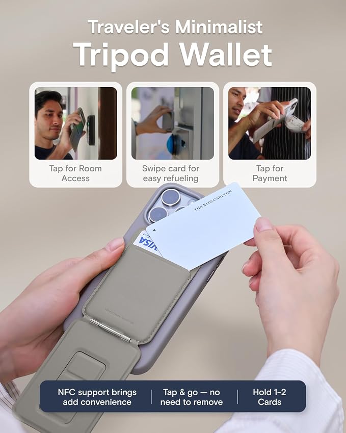 MOFT Phone Tripod Wallet for iPhone, Mulit-Angles, Lightweight & Portable Phone - Image 4