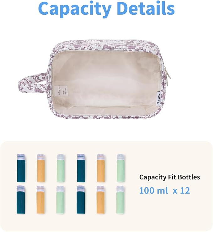 Narwey Clear Toiletry Bags for Traveling Women Men, Make Up Organizer, Skincare - Image 3