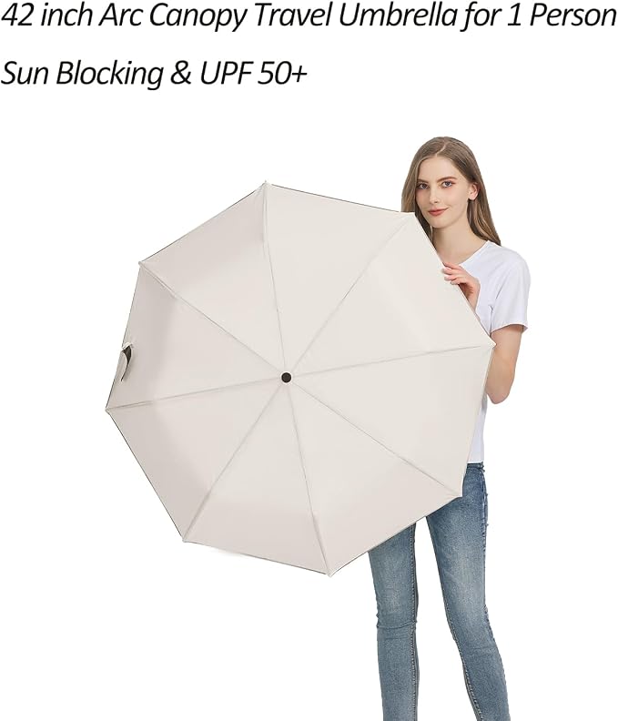 BAODINI Small UV Protection Travel Umbrella Compact - Image 8