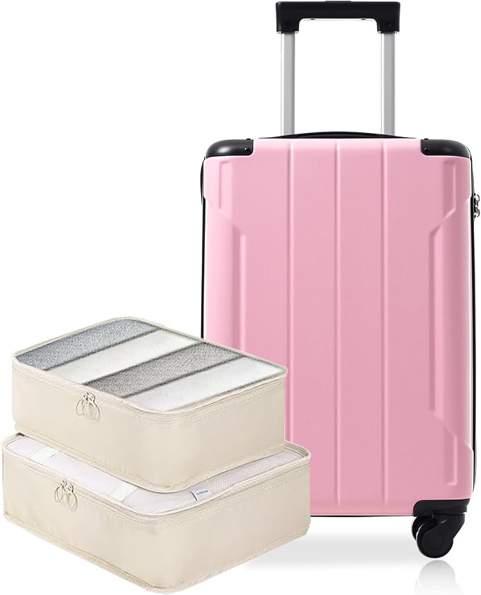 Merax Carry on Luggage Set, 20 Inch Hardshell ABS Suitcase by Merax
