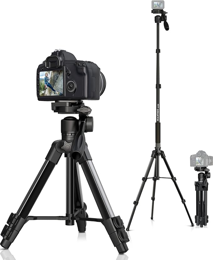 Camera Tripod 66.7 Inch, Patented 3-Way Rotating Portable Cameras Stand by NIANYISO-Themosttrustworthyoutdooractivitypartner