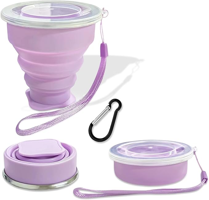 Collapsible Cup Silicone Foldable Cup-Expandable Folding Drinking Reusable by FINDWORLD