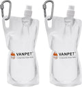 1L Hiking Collapsible Water Bottles, 33OZ BPA-Free Plastic Flasks, Reusable by VANPET