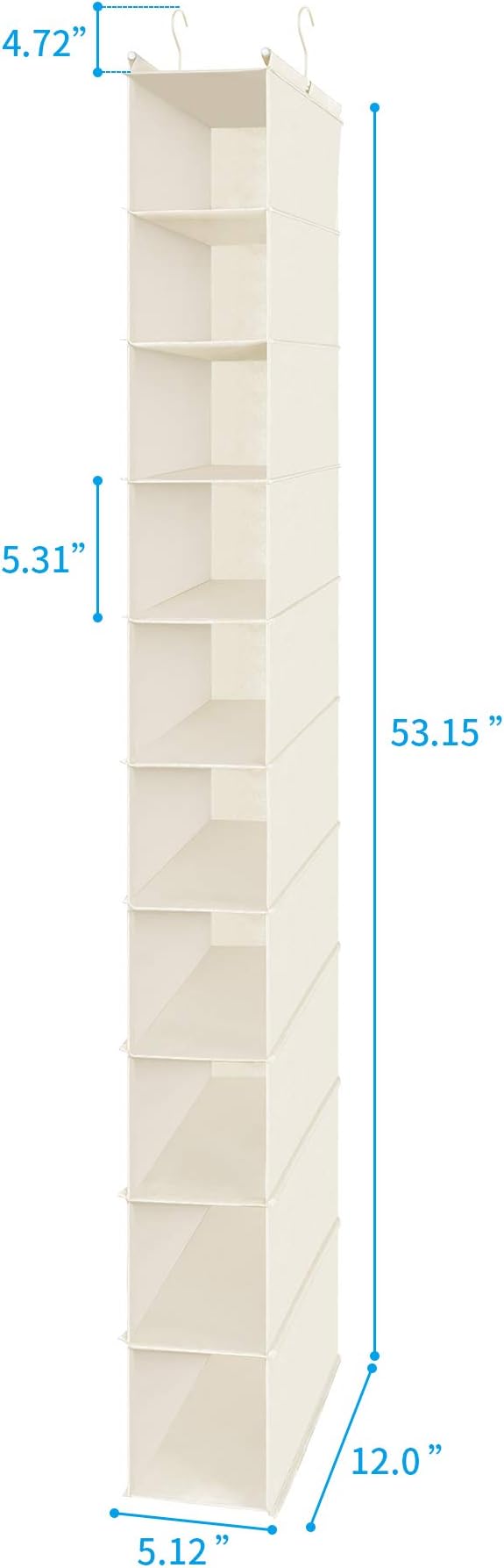 MAX Houser 10-Shelf Hanging Shoe Shelf Organizer, Hanging Shoe Storage - Image 2