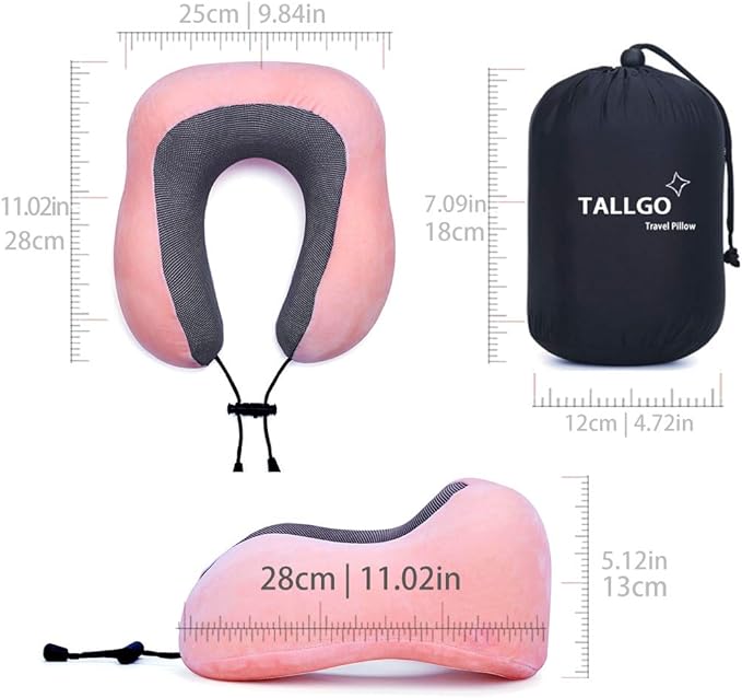 Travel Pillow, Best Memory Foam Neck Pillow Head Support Soft Pillow - Image 6