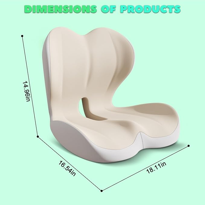 Buttocks Cushion for Office Chair Memory Foam Seat Pad for Butt Support - Image 2