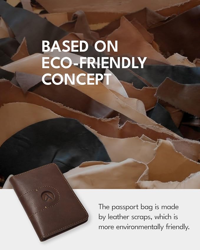 ALLIVE Passport Holder for Travel, Genuine Leather Passport Holder - Image 2