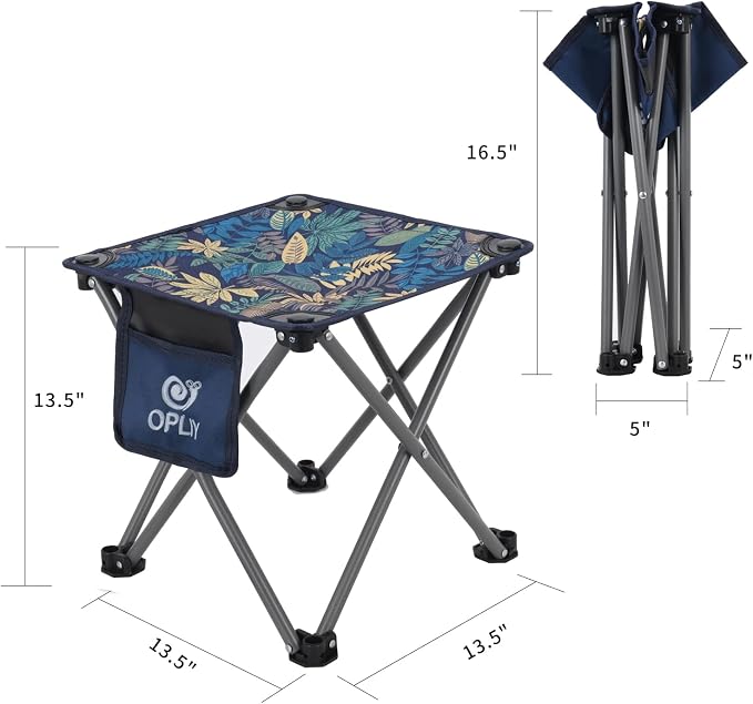 Opliy Camping Stool, Folding Small Chair Portable Camp Stool - Image 3
