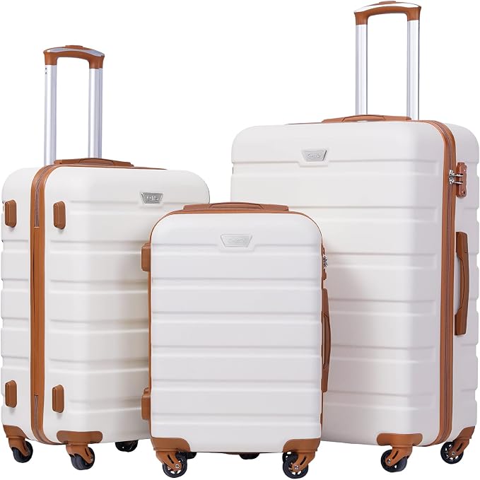Coolife Luggage 3 Piece Set Suitcase Spinner Hardshell Lightweight TSA Lock) by COOLIFE