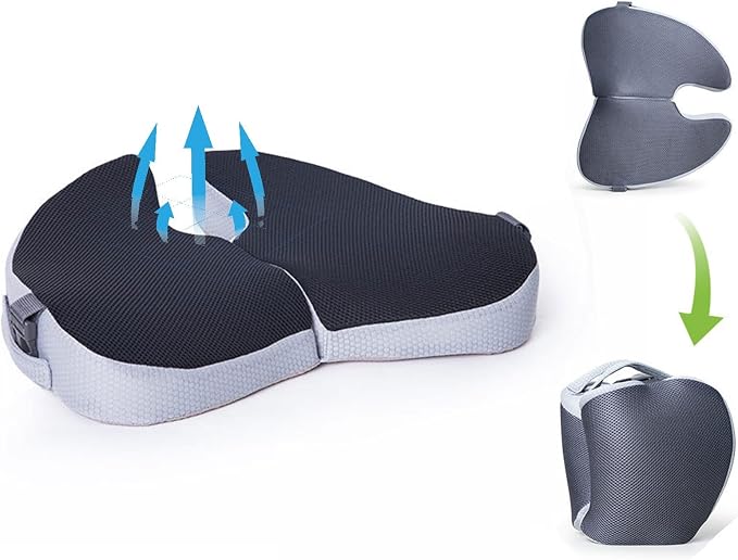Small Travel Seat Cushion for Airplane, Portable Foldable Seat Cushion by Unknown