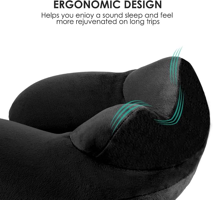 urophylla Inflatable Travel Pillow, Soft Velvet Inflatable Neck Pillow - Image 2
