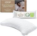 Coop Home Goods Original Crescent Adjustable Pillow, Queen Bed Pillows by CoopSleepGoods