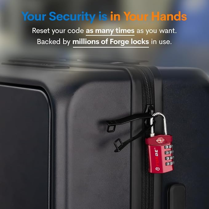 Forge Travel Lock, TSA Approved Luggage Locks - Image 6