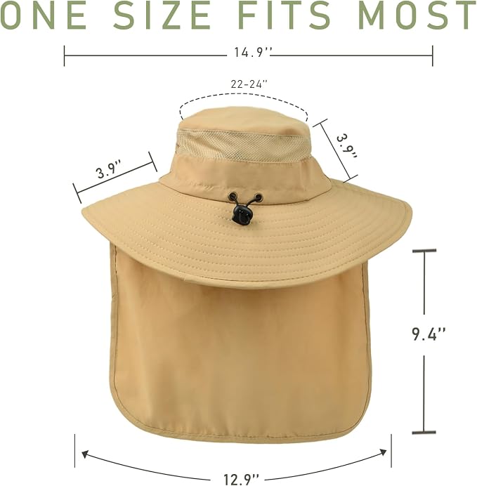 Fishing Hat Breathable Wide Brim Sun Hats - Image 6