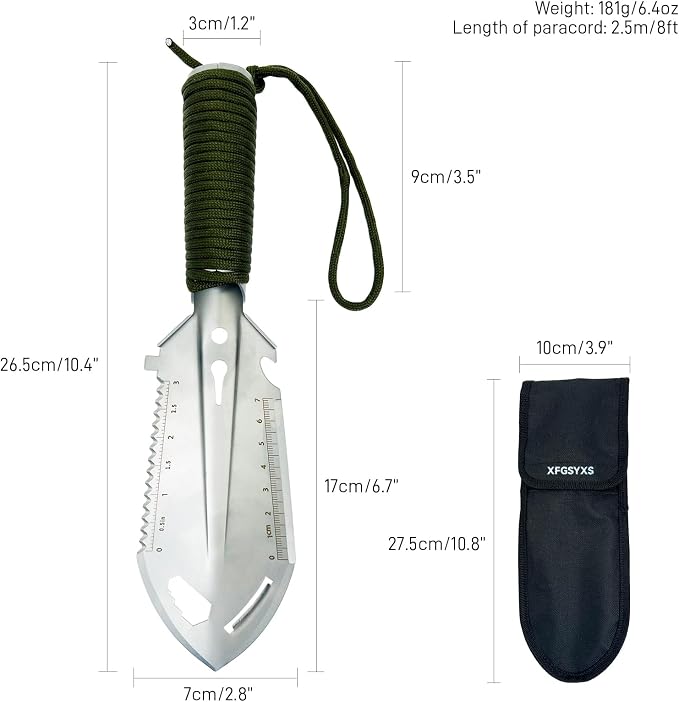 Small Camping Shovel, 9 in 1 Mini Hand Shovel, Portable Backpacking Trowel - Image 3