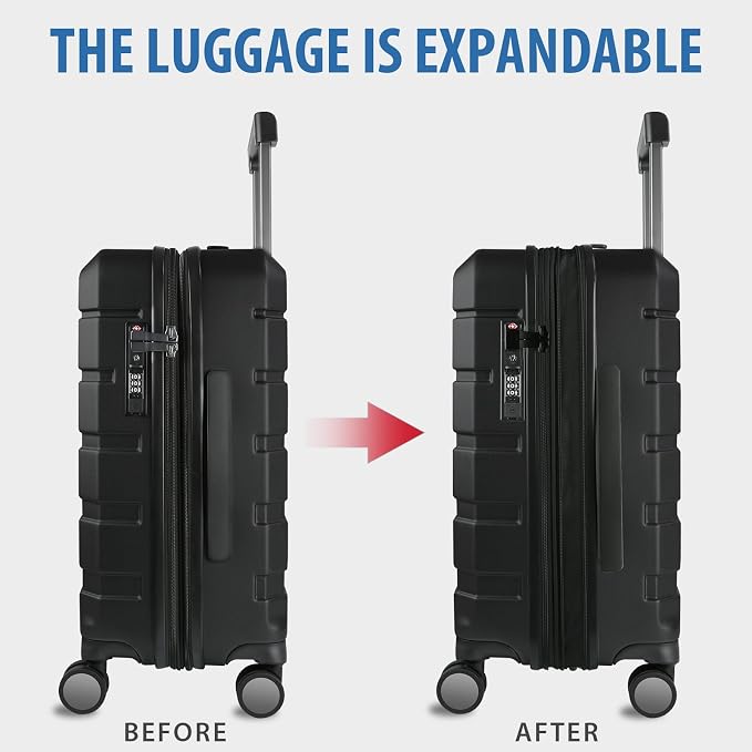 KROSER Hardside Expandable Carry On Luggage - Image 5