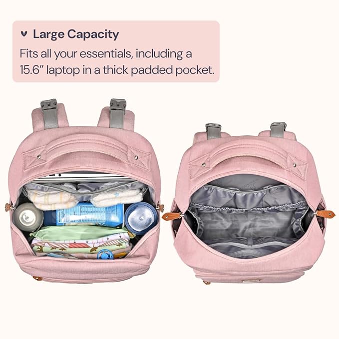 BabbleRoo Diaper Bag Backpack, Travel Backpack - Image 4