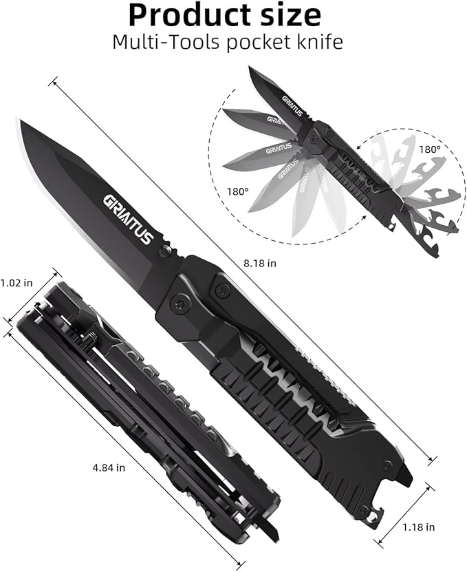 Multitool Knife 17 in 1Fire Starting Sticks, Bottle Opener, Saw Screwdrivers - Image 3