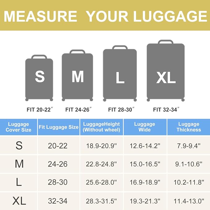 ANNA QUEEN Funny Multilingual Greetings Luggage Cover, Suitcase Protector - Image 5