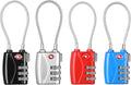 ZHEGE Luggage Locks TSA Approved 4 Pack Cable Padlocks by ZHEGE