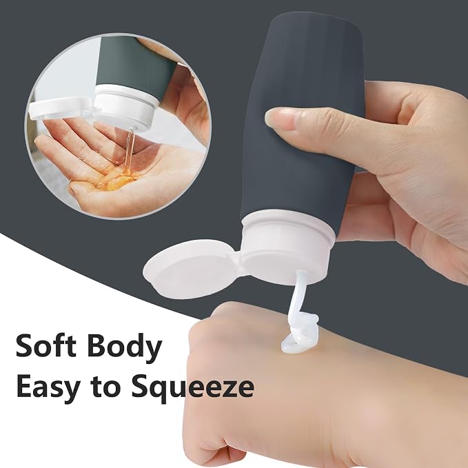 Travel Bottles - 4 Pack TSA Approved Leakproof Silicone Portable Refillable - Image 4