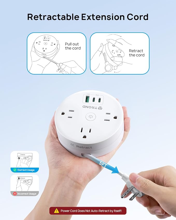 TROND 20W USB C Travel Power Strip - Image 3