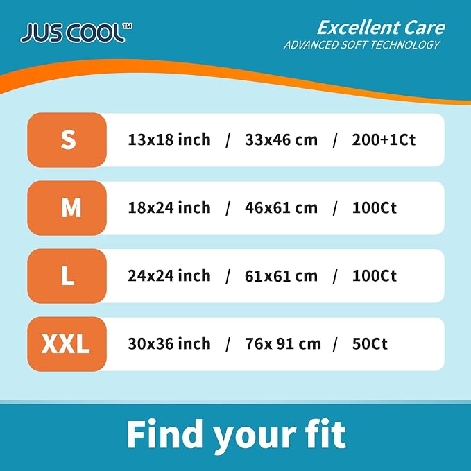 JUS COOL Incontinence Bed Pads 30”x 36” Disposable Baby Changing Pads, - Image 6