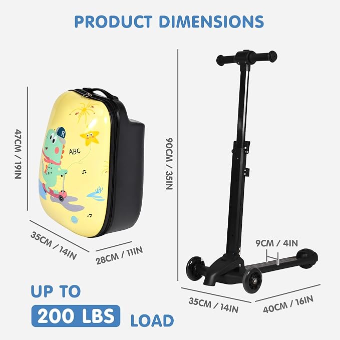 smilesun 4-in-1 Detachable Scooter Luggage - Image 8
