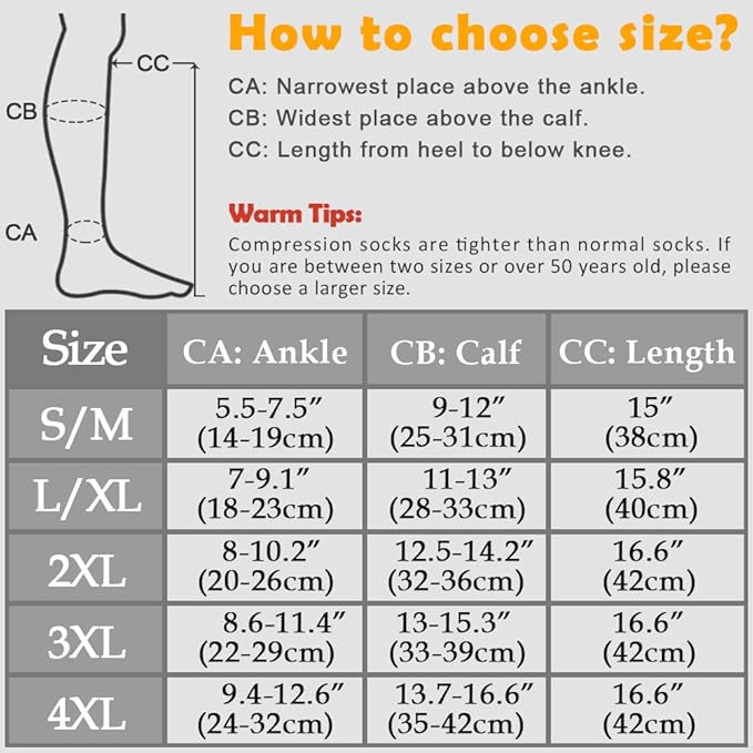 CASMON 2 Pairs Zipper Compression Socks - Image 3