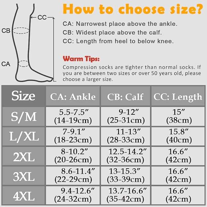 CASMON 2 Pairs Zipper Compression Socks - Image 4