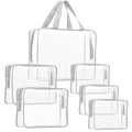 6Pcs Crystal Clear PVC Travel Toiletry Bag Kit by ROYBENS