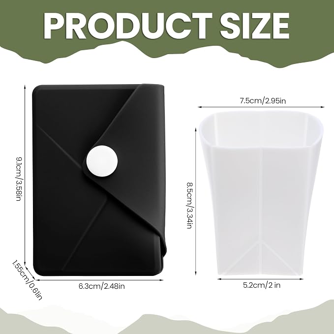 LemonRoad Silicone Folding Camping Cup Card Design Collapsible Silicone Travel - Image 2