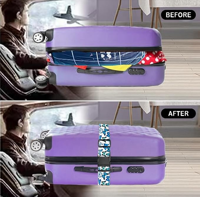 Luggage Straps for Suitcases Travel Belt Accessories, Cute Suitcase Strap - Image 3