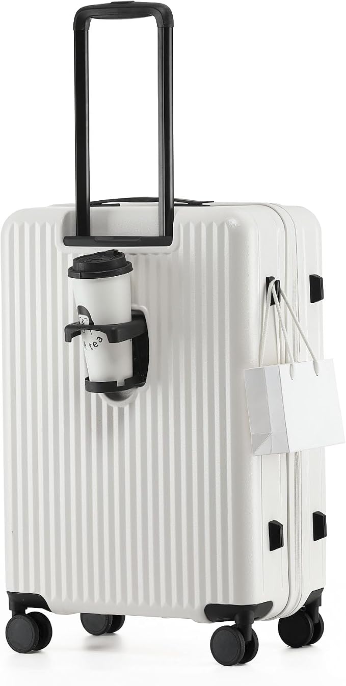 24 Inch Top Opening Checked Travel Luggage Expandable - Image 9