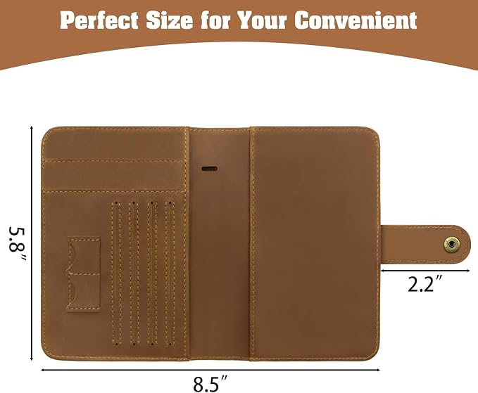 Jack&Chris Genuine Leather Handmade Passport Holder - Image 3