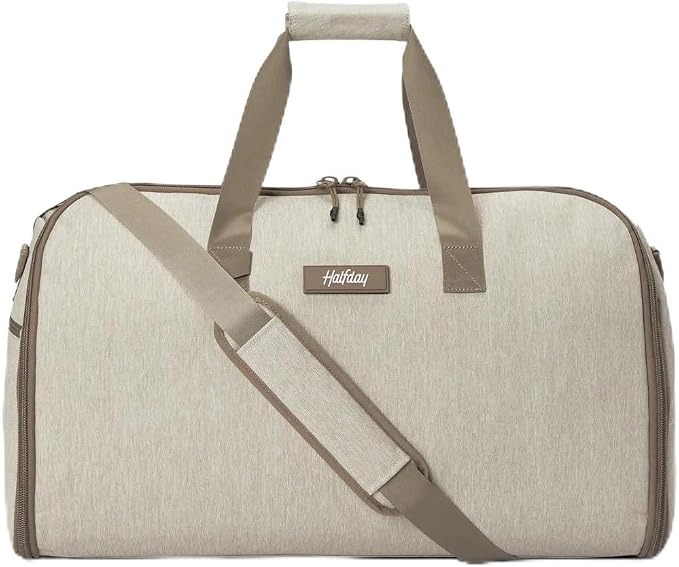Halfday Convertible 2-in-1 Garment Duffel Weekender Bag 45L | Wrinkle-Free by HalfdayTravel