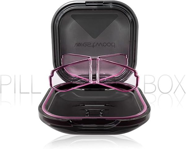 1 Pack Small Purple Pill Organizer, 4 Compartments, Compact Stylish Cute Travel - Image 2