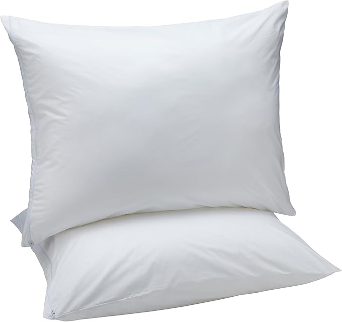 Amazon Basics Down Alternative Bed Pillows and Pillow Protector Case 2-Piece Set by AmazonBasics