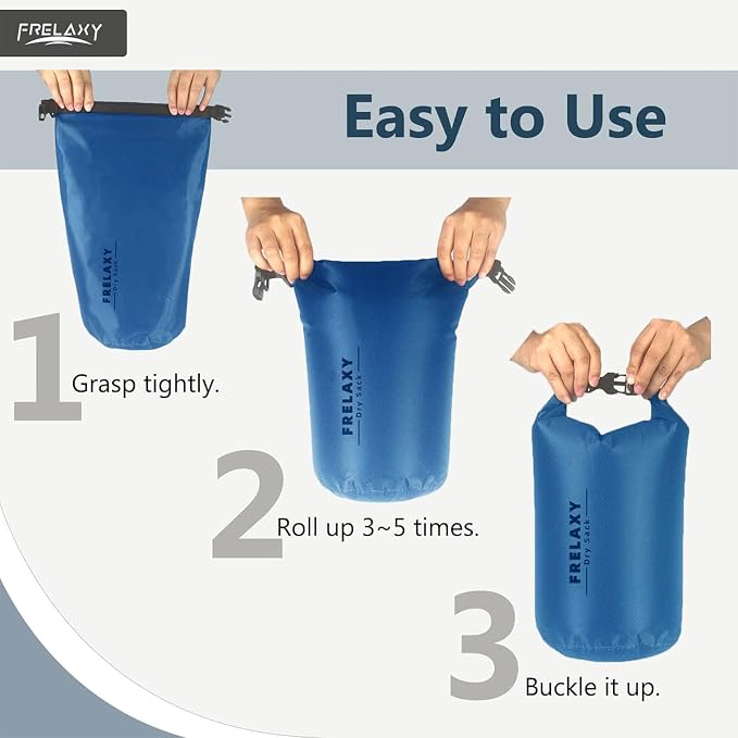 Frelaxy Waterproof Dry Bag 2 Pack/3 Pack, Lightweight Portable Dry Bags - Image 5