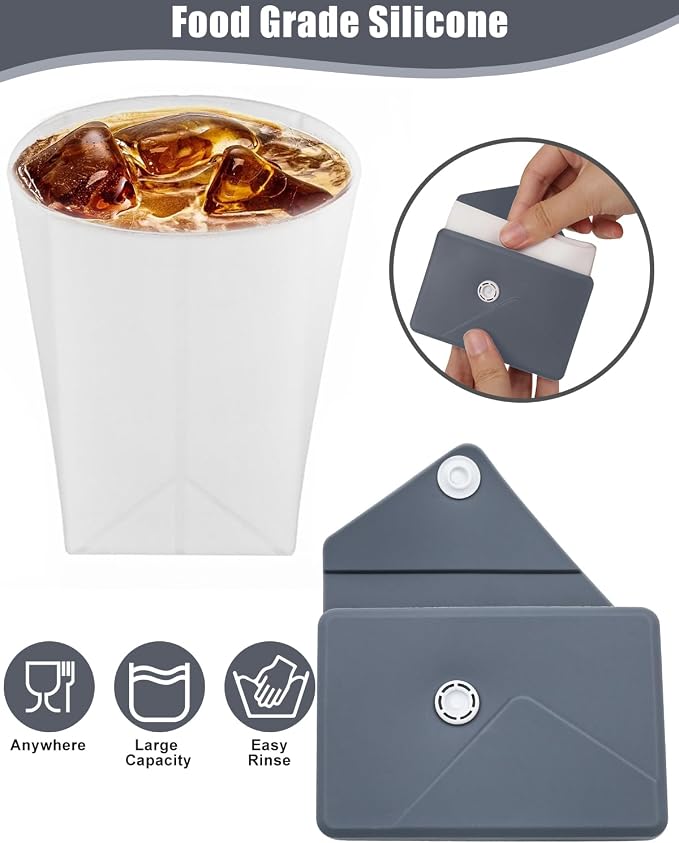 Collapsible Cup Silicone Foldable Water Cup, Collapse Water Bottles - Image 3