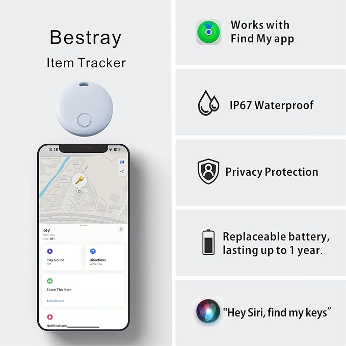 Air Tracker 4 Pack, Smart Bluetooth Tracker Works - Image 7