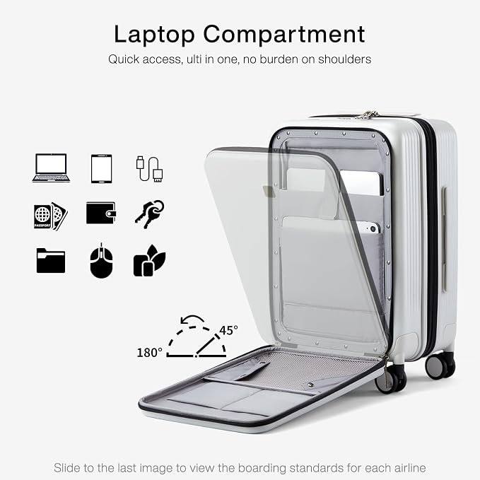 Hanke Grace Expandable Carry On Luggage - Image 11