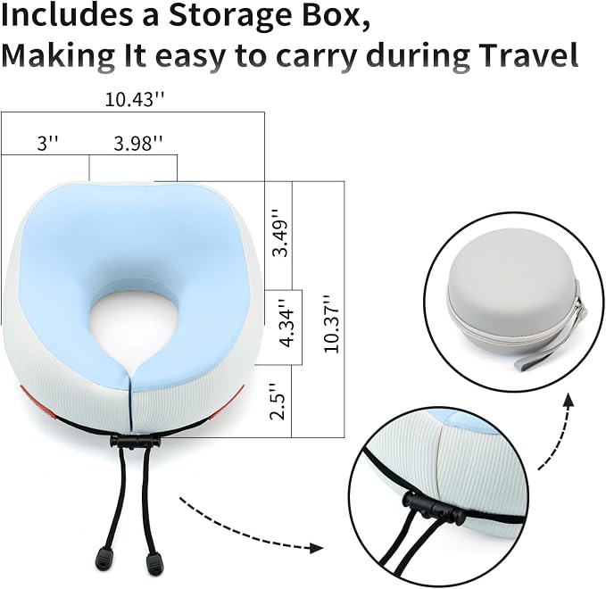 Thickened Travel Neck Pillow for Airplanes for Women, Adjustable Right Amount - Image 6