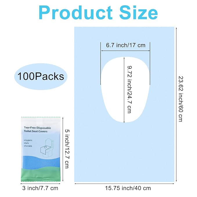 100 Packs Tear-Free Toilet Seat Covers Disposable - Image 4